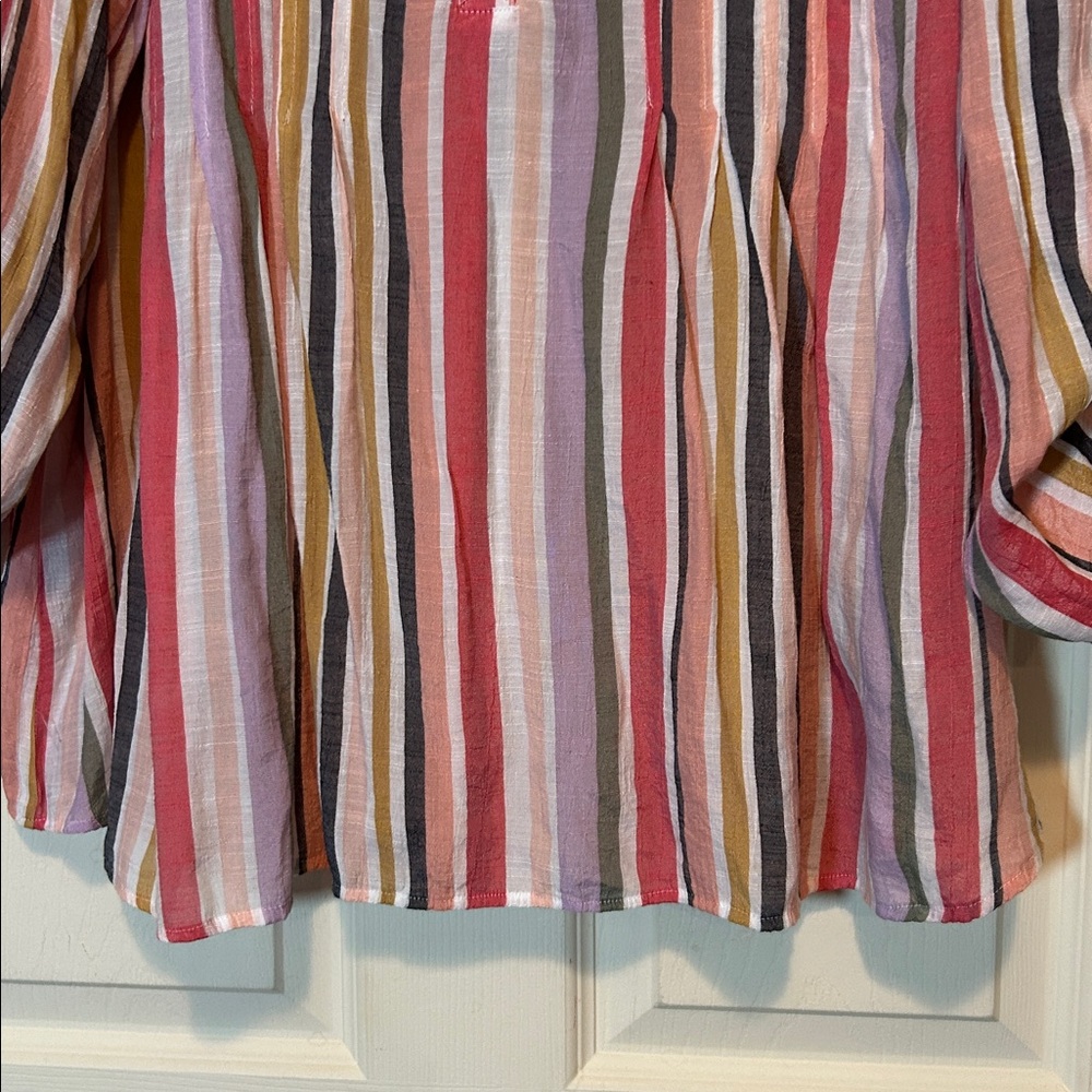 Zac & Rachel Woman Striped Multicolor Top Size 3X - Picture 3 of 8